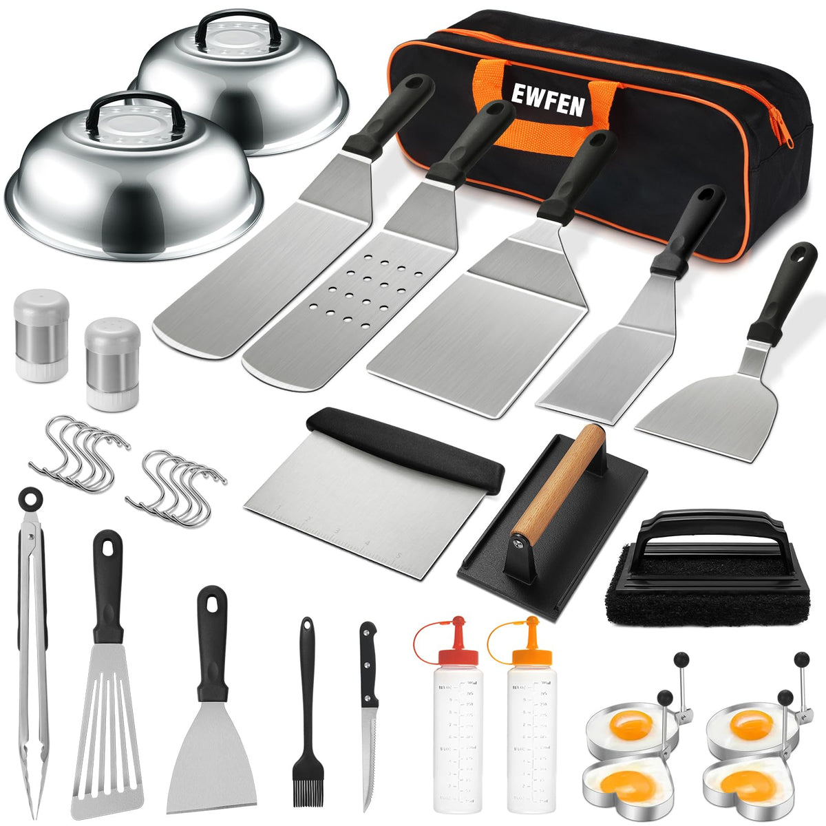 EWFEN long griddle spatula for fast, precise turning on flat-top grills