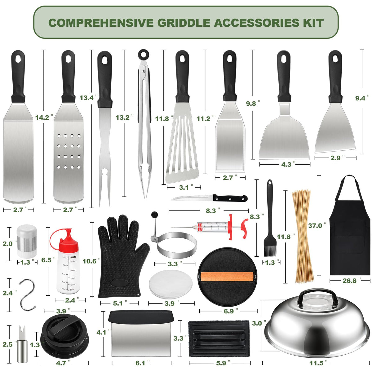 EWFEN long griddle spatula designed for flipping large portions with ease.