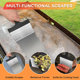 EWFEN scouring pads with handle protect hands while cleaning.