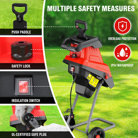 EWORK 12-gallon collection bag enables easy mulch disposal.