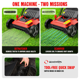 EWORK collection bag attached for easy debris cleanup