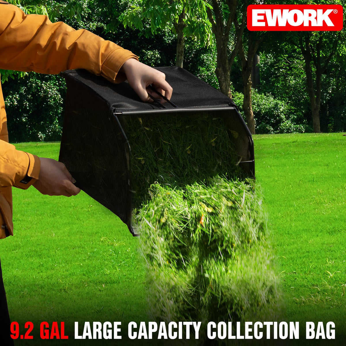 EWORK foldable handle enables compact storage after use