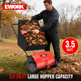 EWORK adjustable brush height enables better ground contact on varied terrain