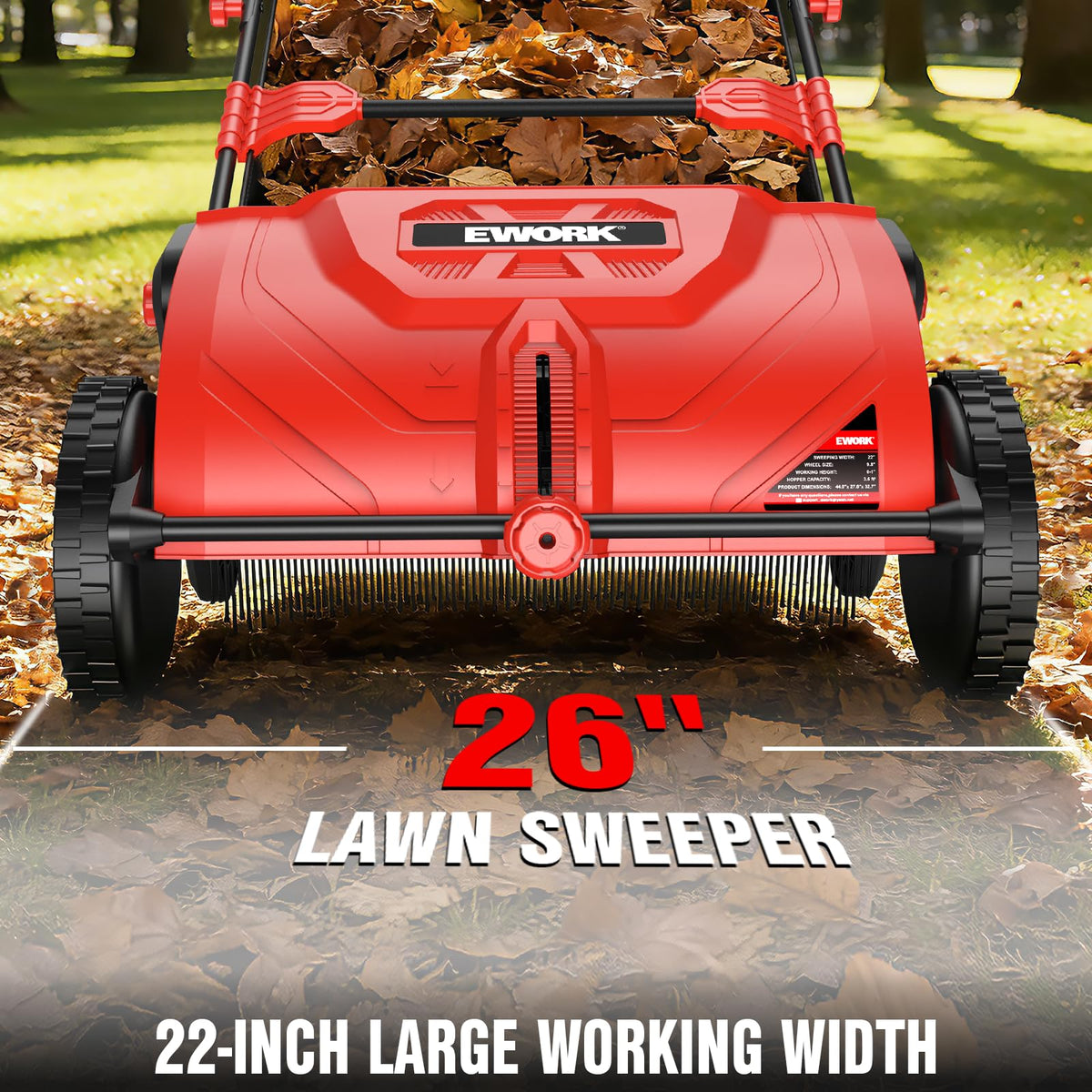 EWORK hopper 3.5 cu ft with easy dump for debris collection
