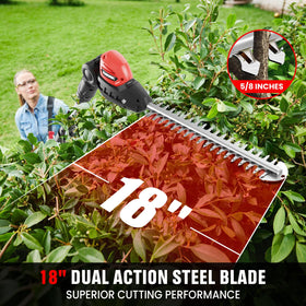 EWORK lightweight hedge trimmer weighs 6 lbs for easy handling