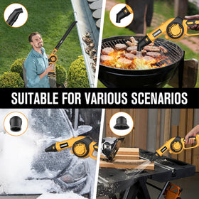 EWORK three tubes plus extension tube support versatile cleaning in tight spots