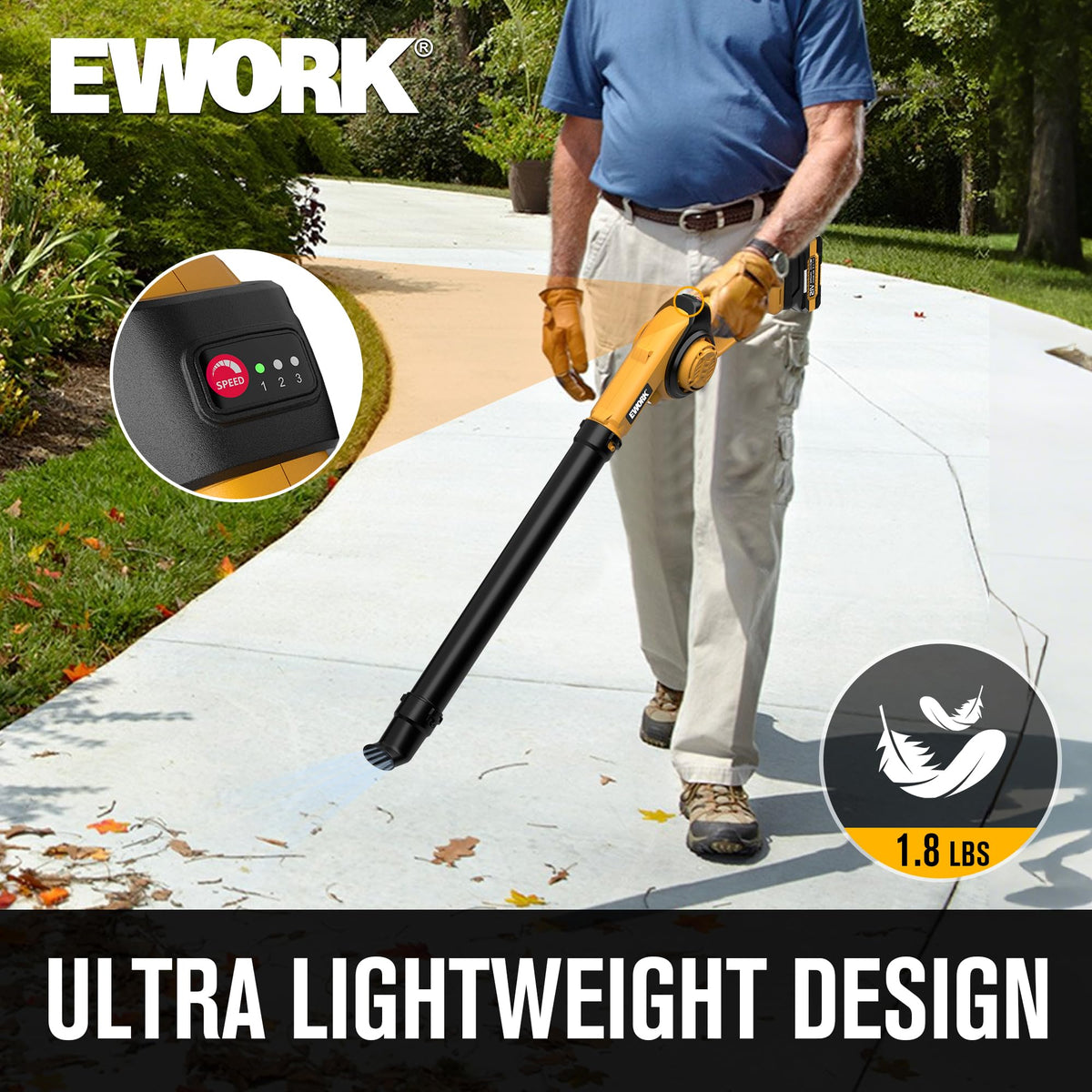 EWORK UL-certified fast charger enables quick recharging between tasks