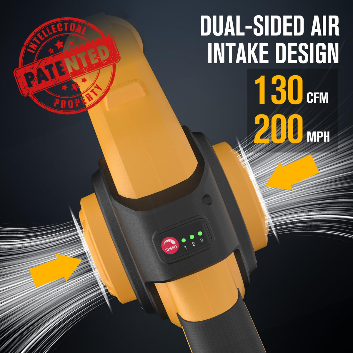 EWORK cordless blower wind demo highlights 130 CFM and 200 MPH capability