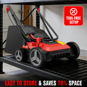 EWORK smooth wheels provide easy lawn maneuverability