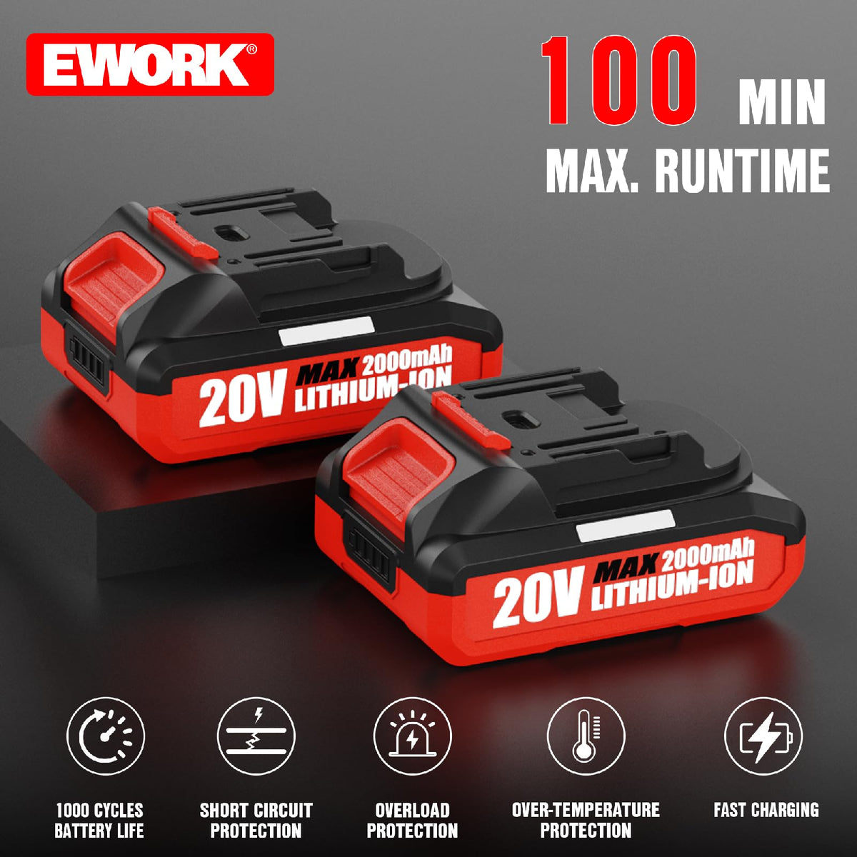 EWORK steel tines dig deep for fast, thorough soil preparation