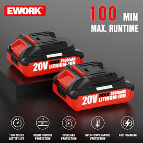 EWORK steel tines dig deep for fast, thorough soil preparation