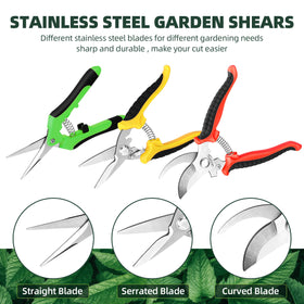 EWPJDK ergonomic rubber grip handle provides comfortable, non-slip pruning