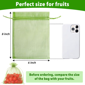 EWPJDK drawstring closure closeup shows easy installation and secure fruit protection.