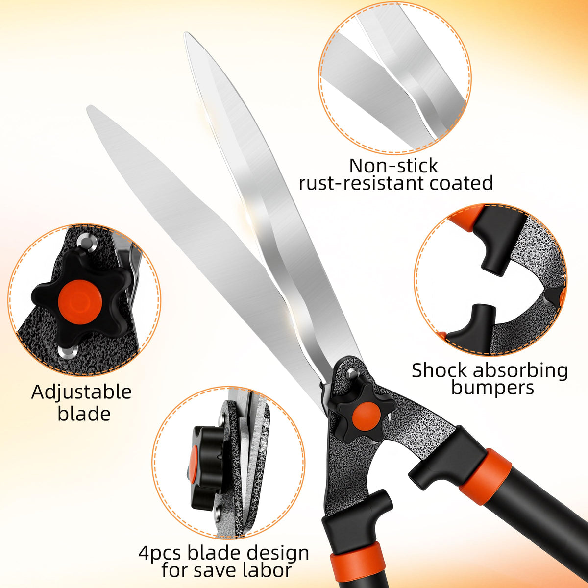 EWPJDK ergonomic soft rubber grip reduces fatigue during long pruning sessions