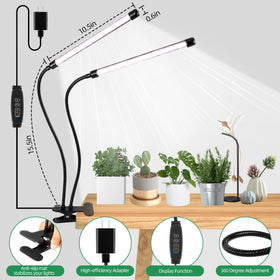 EWPJDK grow light showcasing 6500K full spectrum for plants