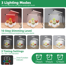 EWPJDK ideal for flowers and herbs indoors with clip-on design