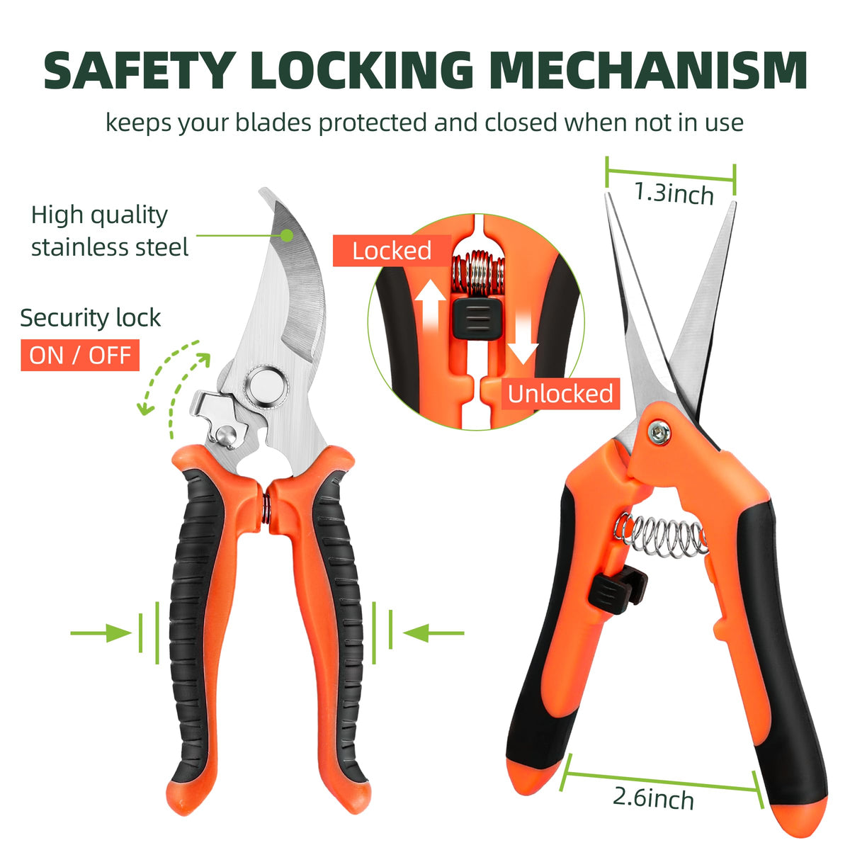 EWPJDK pruning shears three-blades set for different tasks.