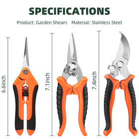 EWPJDK pruning shears blade close-up showing sharp cutting edge.