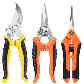 EWPJDK three-pack garden pruning shears pack for versatile pruning tasks.