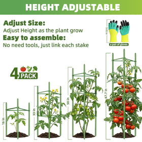 EWPJDK connectors join stakes quickly for stable, customizable plant frames.