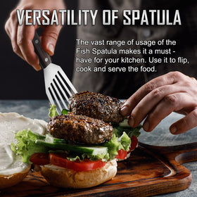 EXAIEW pancake turner spatula for fluffy breakfasts and even heat.