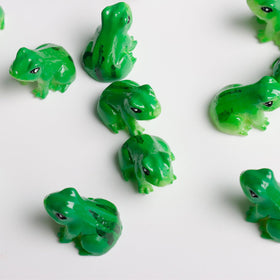Exasinine small frog statue ideal for succulents and container gardens.
