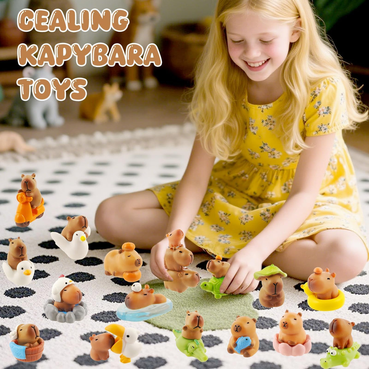 Exasinine capybara decorations for party whimsy and gifts