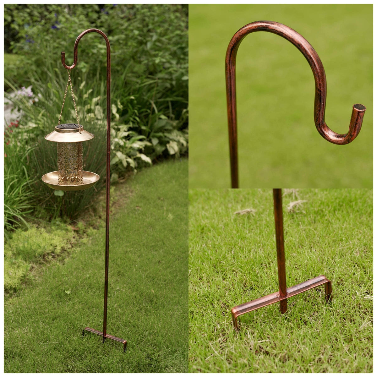EXCMARK Shepherd Hook with extenders offers three height options for flexible decorating.