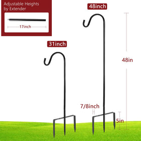 EXCMARK metal stake assembly secures the hook firmly into ground for wind resistance.