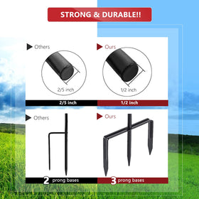 EXCMARK Shepherd Hook in bronze includes height options for versatile wedding and garden displays.