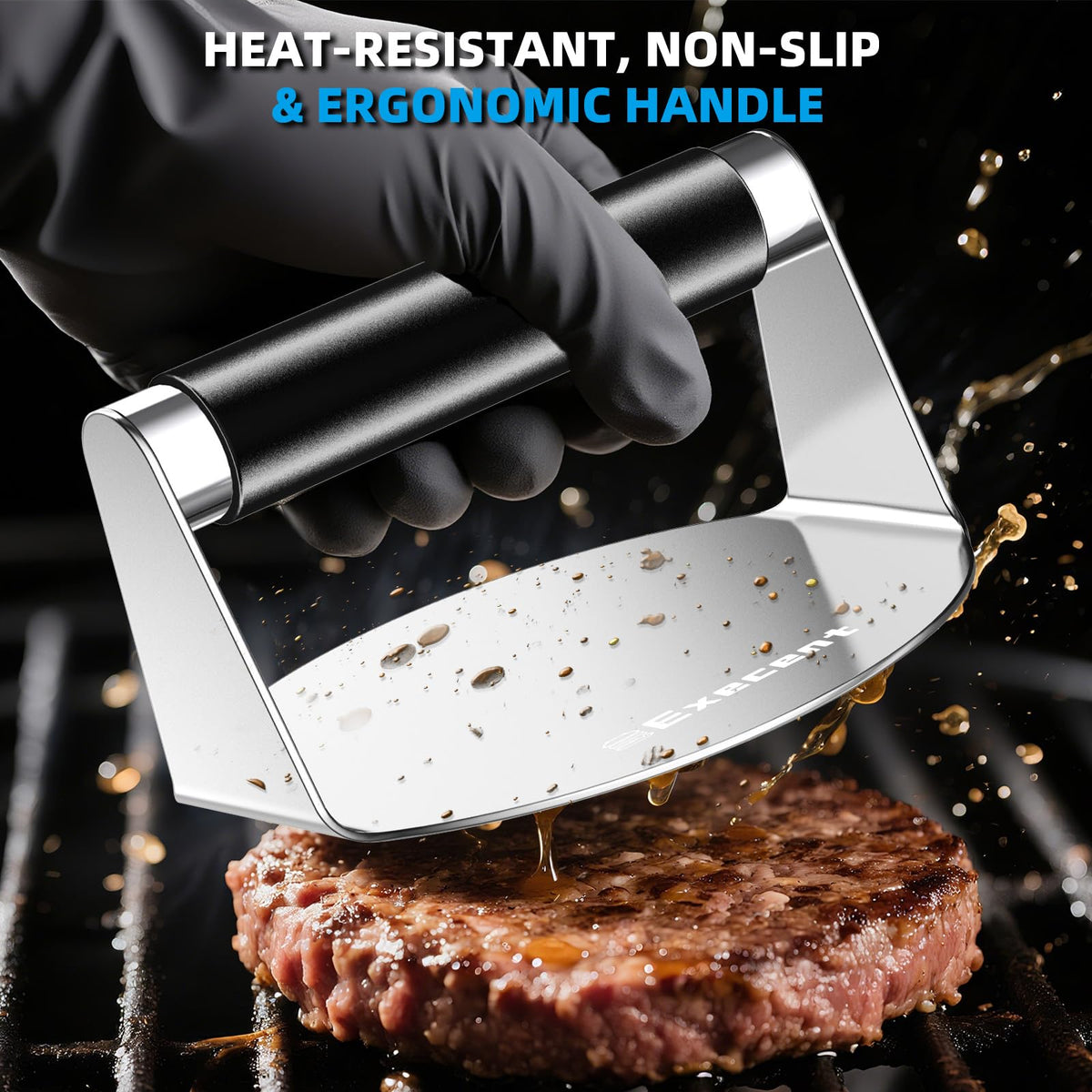 Execent 5.5-inch surface for uniform patties and even searing.