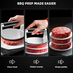 Compact, sturdy design ideal for outdoor grills and camping sessions.