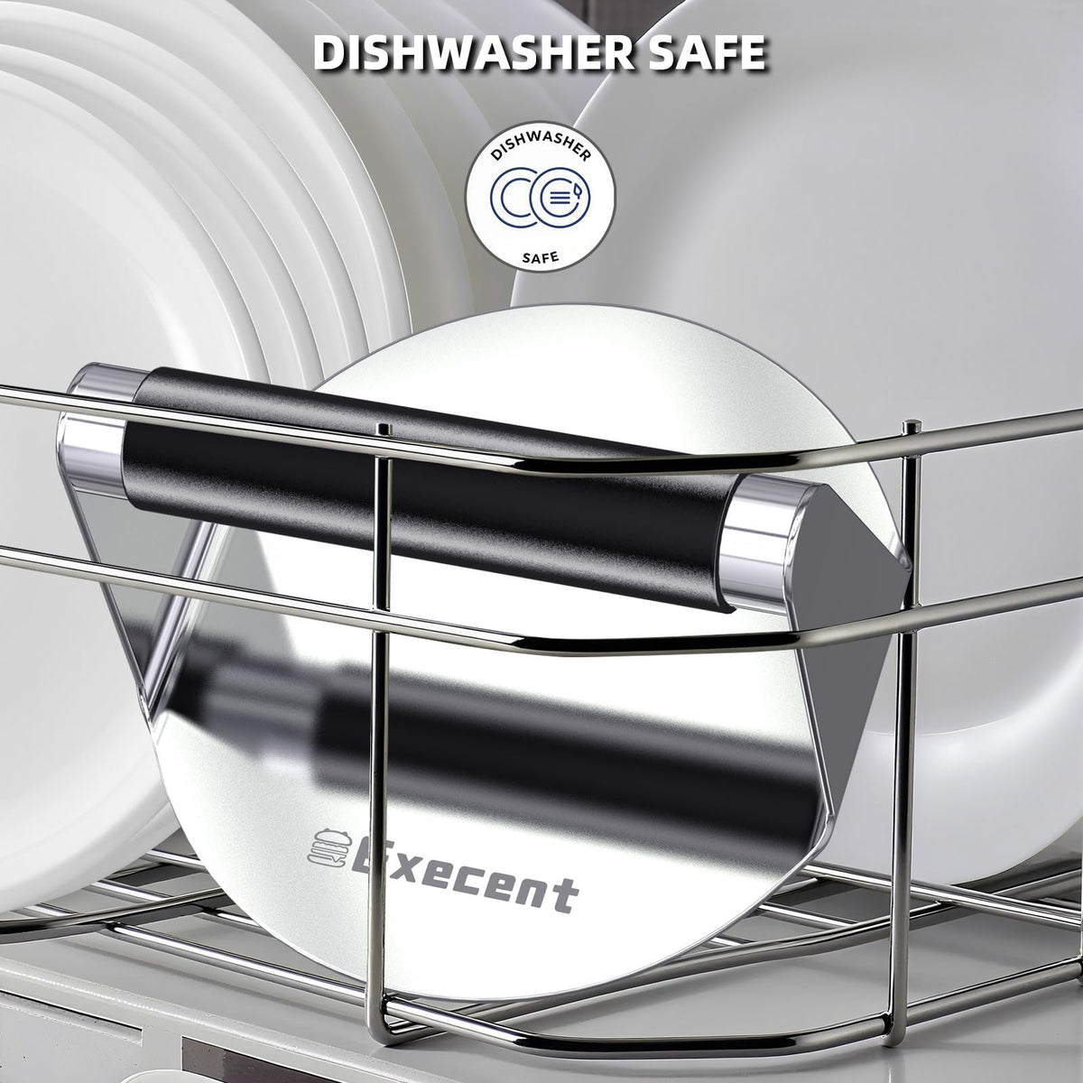 Execent press stainless steel construction resists warping for durability.