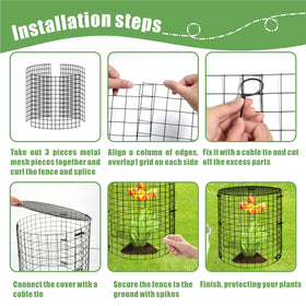 EXJEXJ garden protectors nylon ties enable quick, strong assembly.