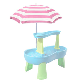 Exokugo 41-inch kids umbrella shading a table for outdoor play