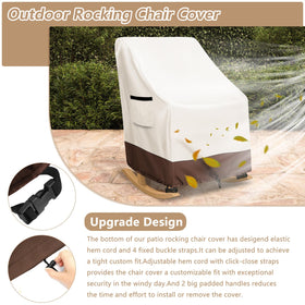 Exokugo beige shade blends with patio furniture and surroundings