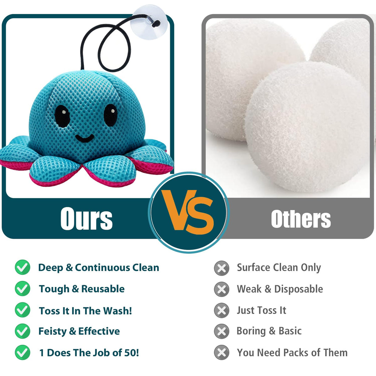 Exqusdy eco-friendly hot tub cleaner sponges in use