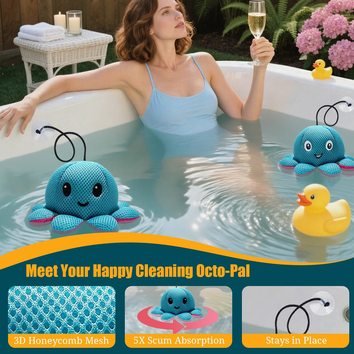 Exqusdy spa oil absorber octopus design in 2-pack