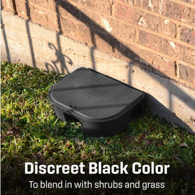 Exterminators Choice durable-plastic station offers rugged outdoor durability.