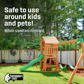 Exterminators Choice Frog Spray applied at entry points helps deter frogs near doors.