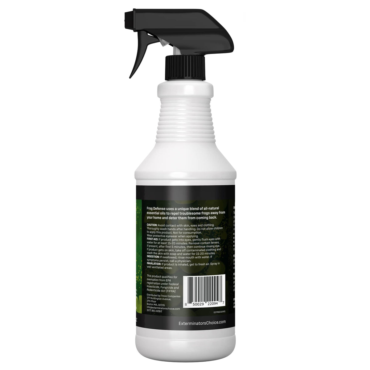 Exterminators Choice Frog Spray used in garden application keeps outdoor spaces frog-free.