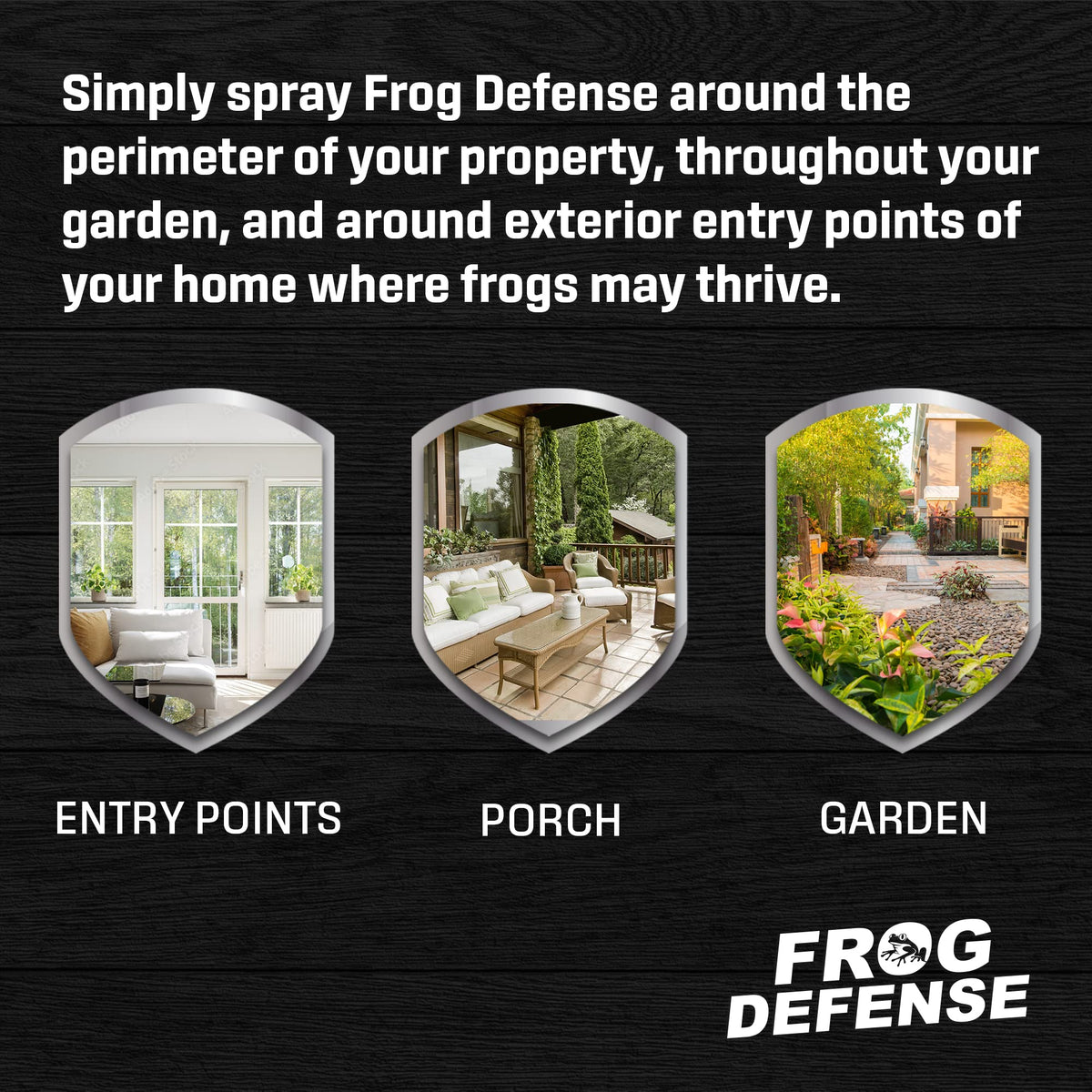 Exterminators Choice Frog Spray spray-action demonstrates easy spray application.