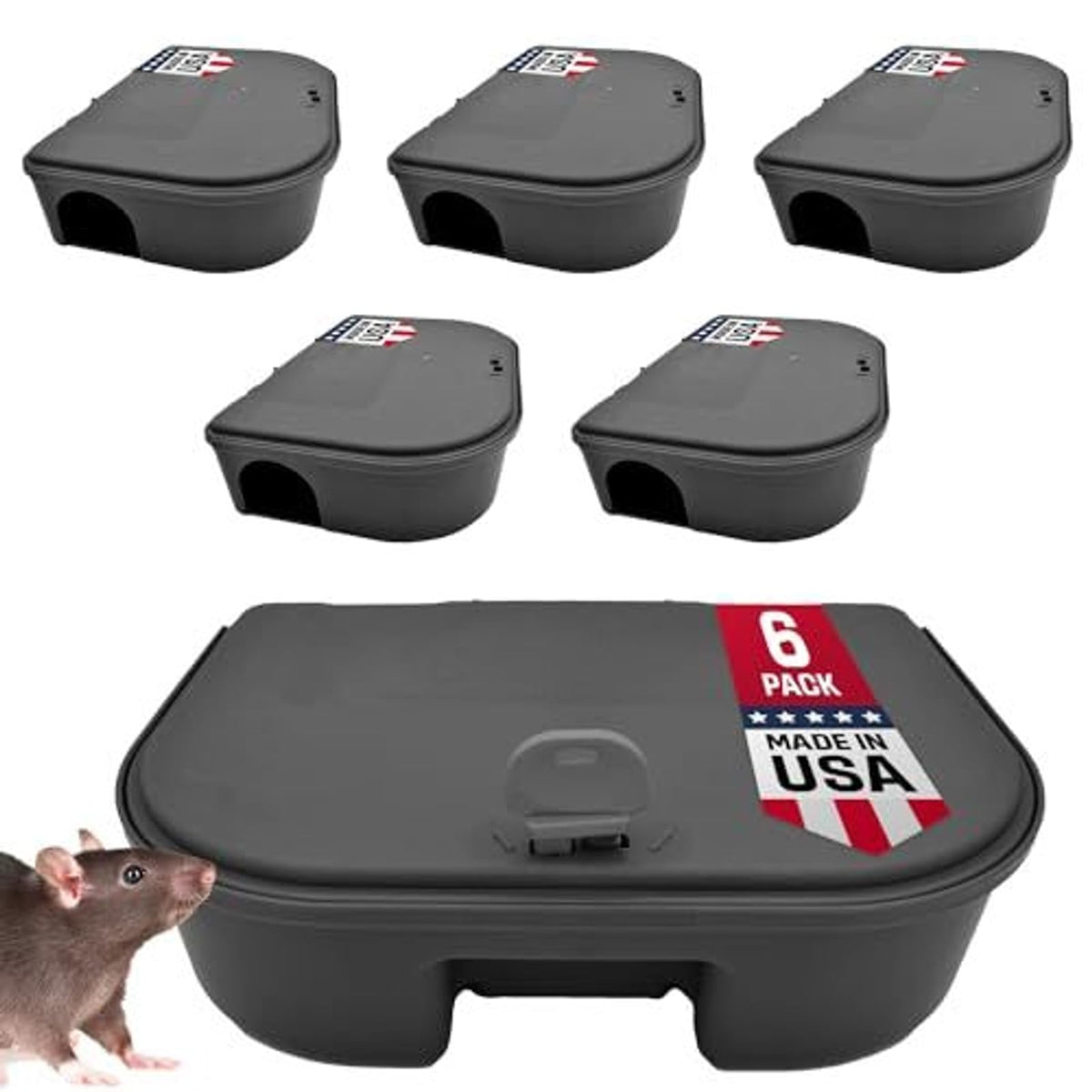 Exterminators Choice mouse bait station kit for indoor-outdoor use with discreet containment.
