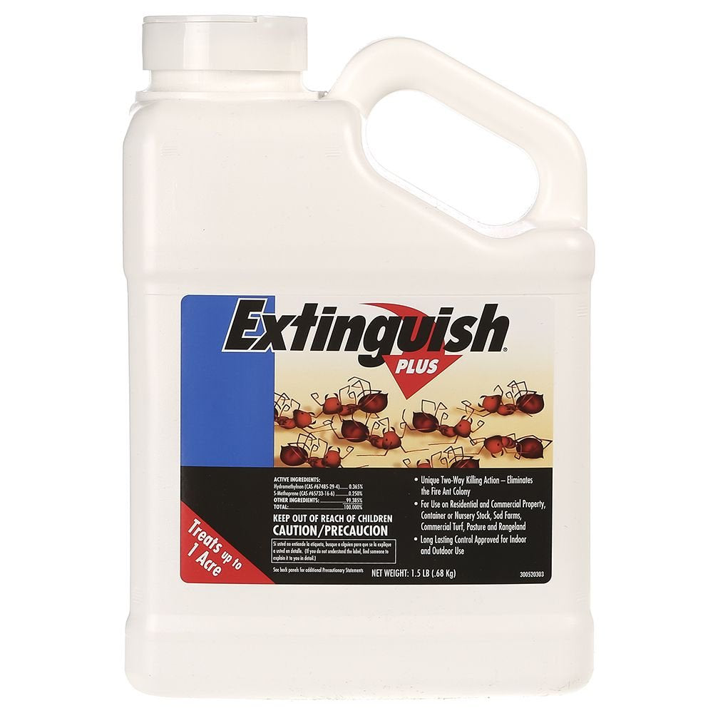 Extinguish Plus Plus Fire Ant Bait ready-to-use, indoor and outdoor ant control solution.