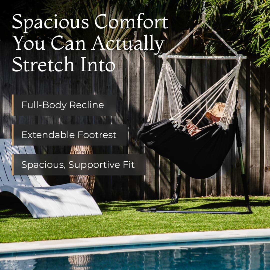 EXTIRIO hammock chair footrest for leg relaxation