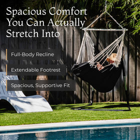 EXTIRIO hammock chair footrest for leg relaxation