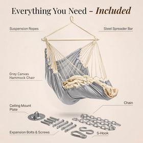 EXTIRIO hammock chair portable design lets you move indoors or outdoors easily.