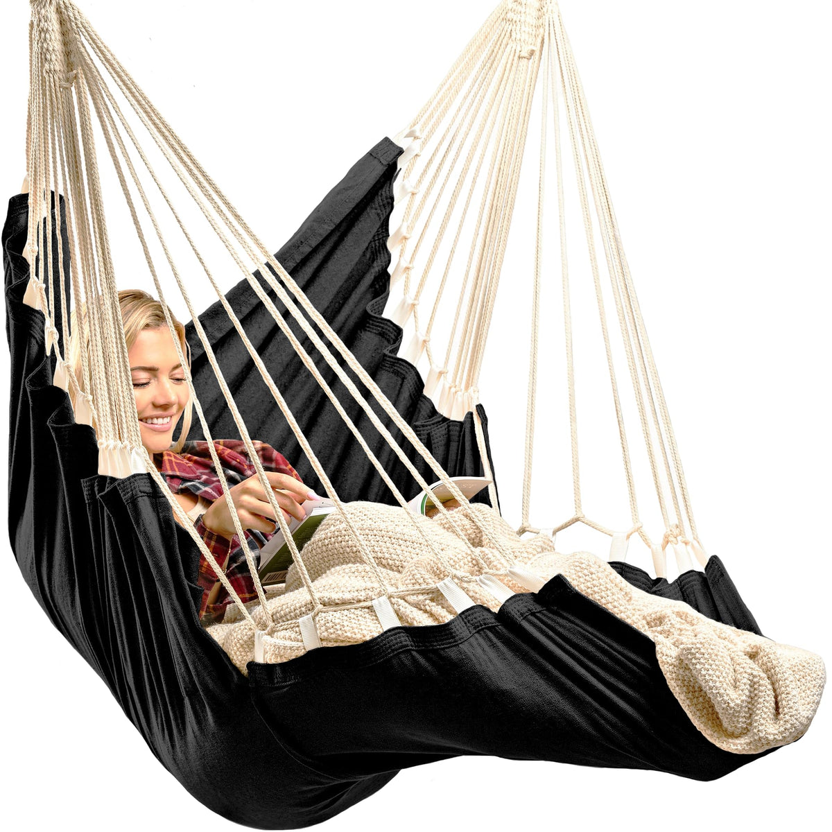 EXTIRIO hanging hammock chair backrest for full-body support