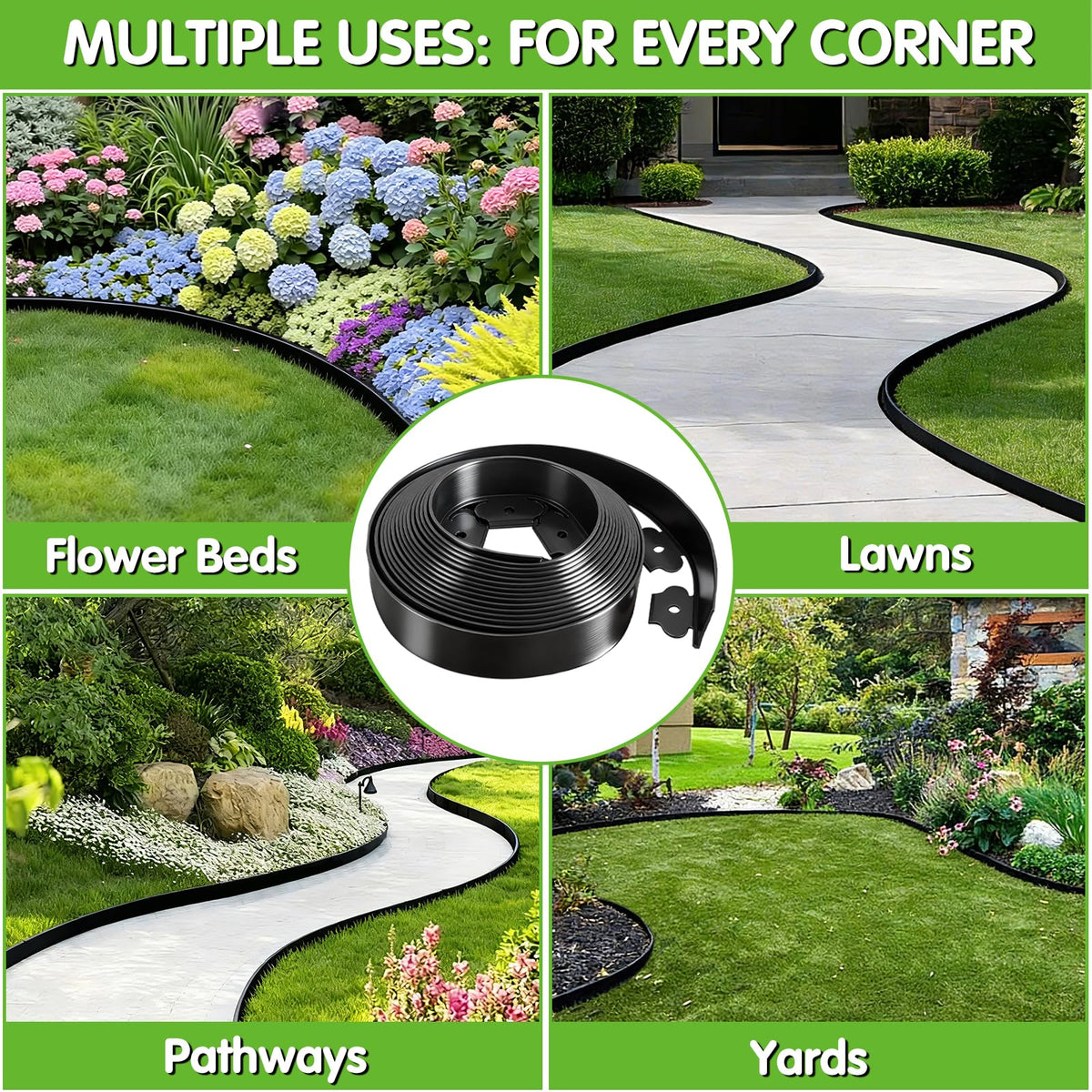 EXTRAEASY edging can be cut to length for custom layouts.