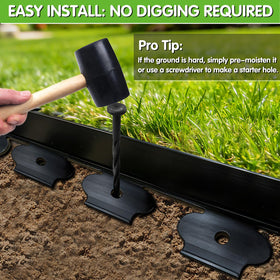 EXTRAEASY Easy-install edging highlights fast setup with no tools required.